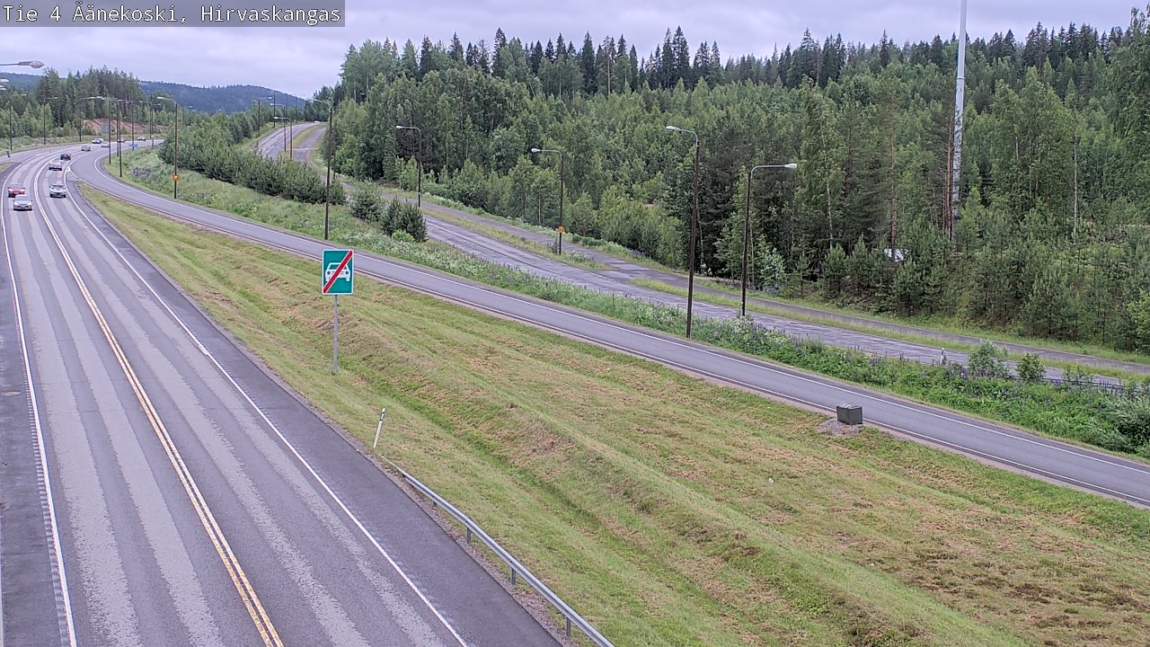 Weather Camera Image Väg 4 Äänekoski, Hirvaskangas, Äänekoski, Keski-Suomi