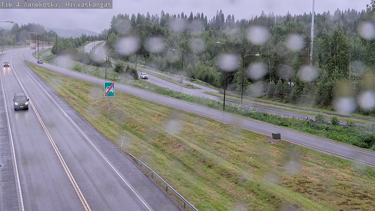 Weather Camera Image Väg 4 Äänekoski, Hirvaskangas, Äänekoski, Keski-Suomi
