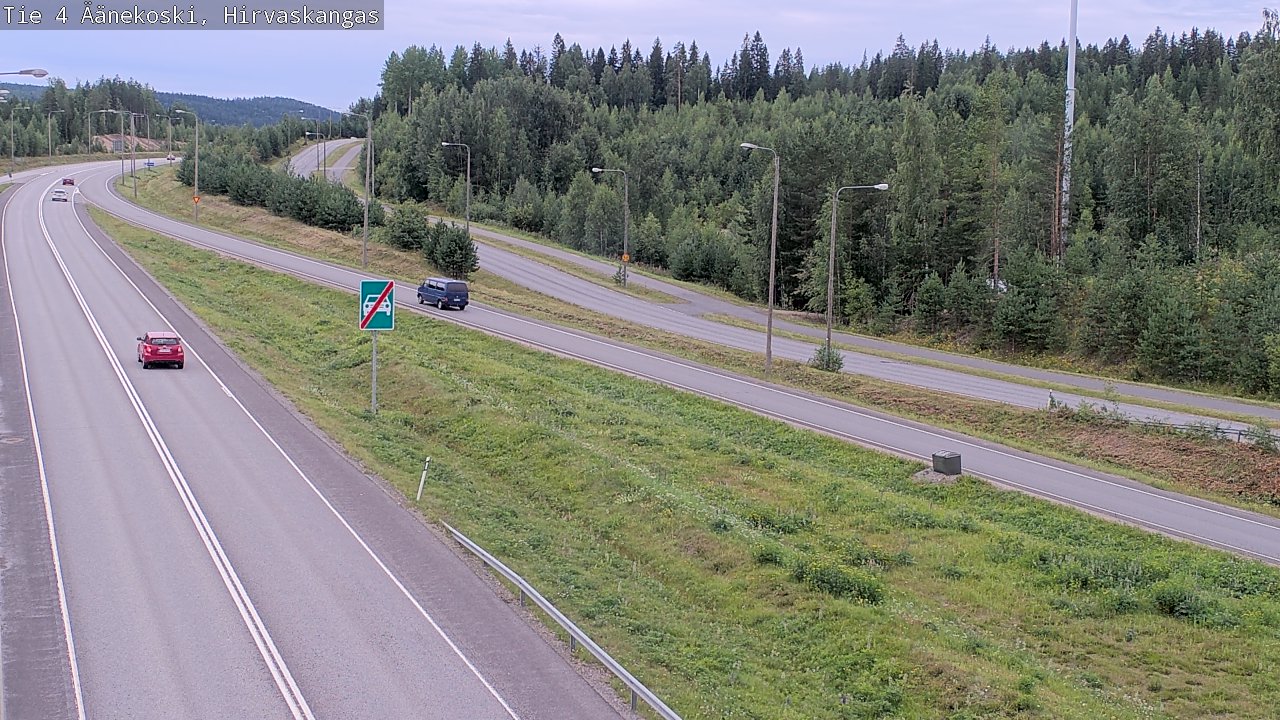 Weather Camera Image Road 4 Äänekoski, Hirvaskangas, Äänekoski, Keski-Suomi