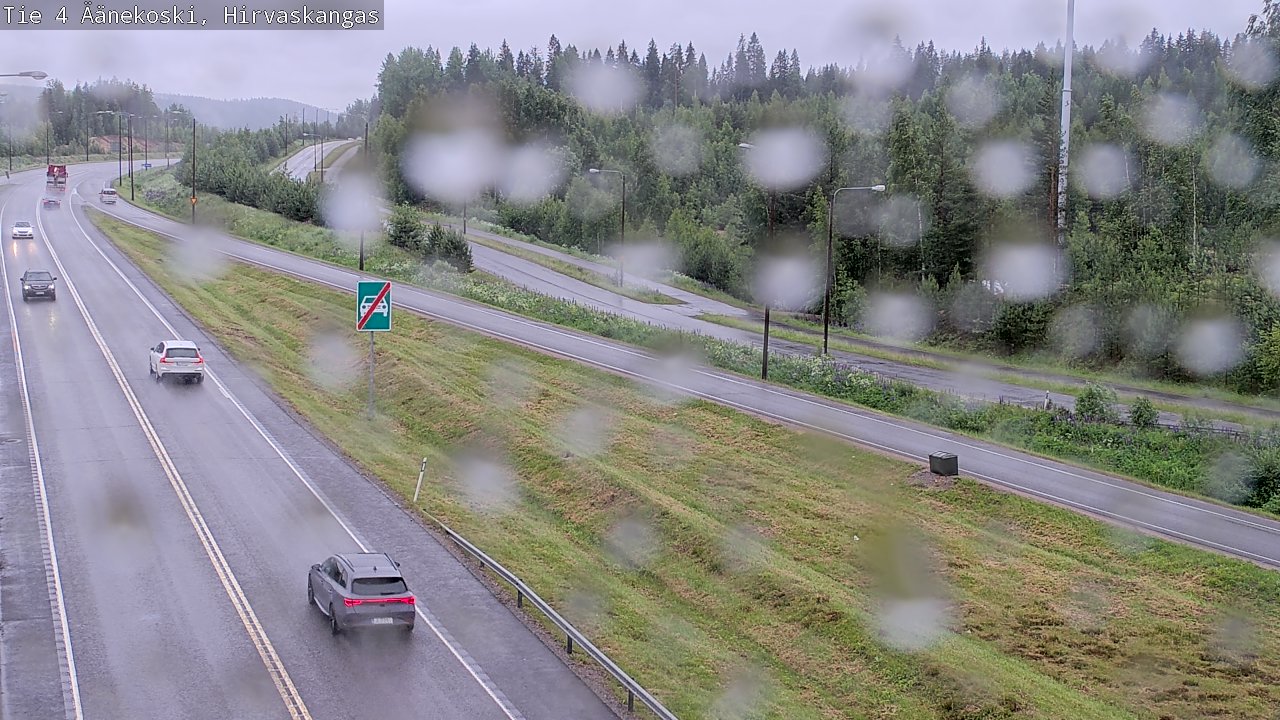 Weather Camera Image Väg 4 Äänekoski, Hirvaskangas, Äänekoski, Keski-Suomi