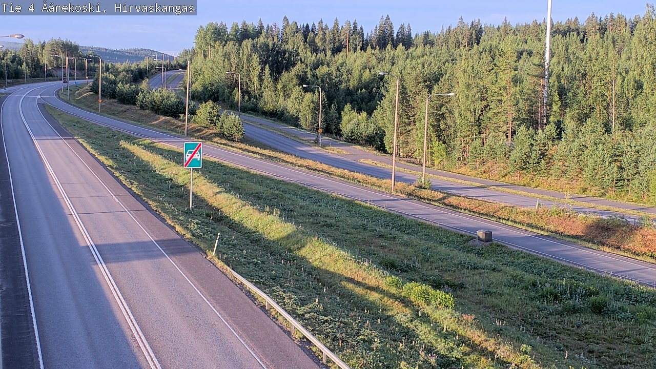 Weather Camera Image Road 4 Äänekoski, Hirvaskangas, Äänekoski, Keski-Suomi