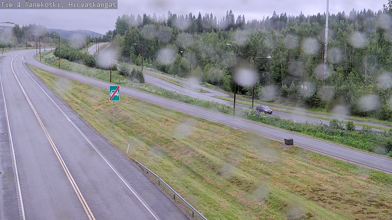Weather Camera Image Väg 4 Äänekoski, Hirvaskangas, Äänekoski, Keski-Suomi