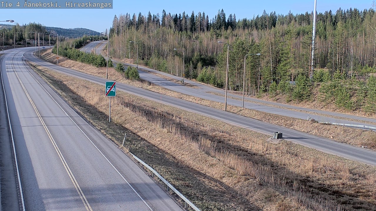 Weather Camera Image Road 4 Äänekoski, Hirvaskangas, Äänekoski, Keski-Suomi
