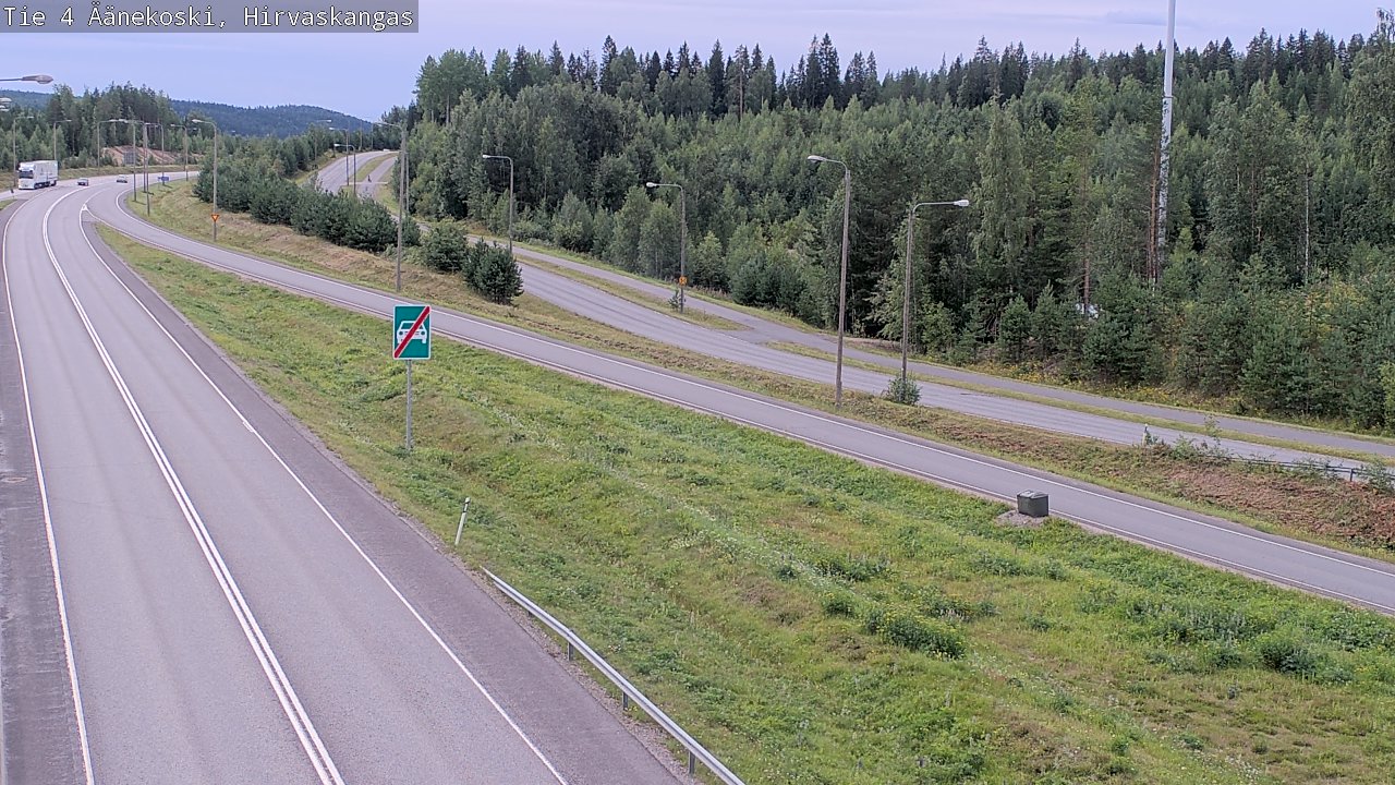 Weather Camera Image Väg 4 Äänekoski, Hirvaskangas, Äänekoski, Keski-Suomi