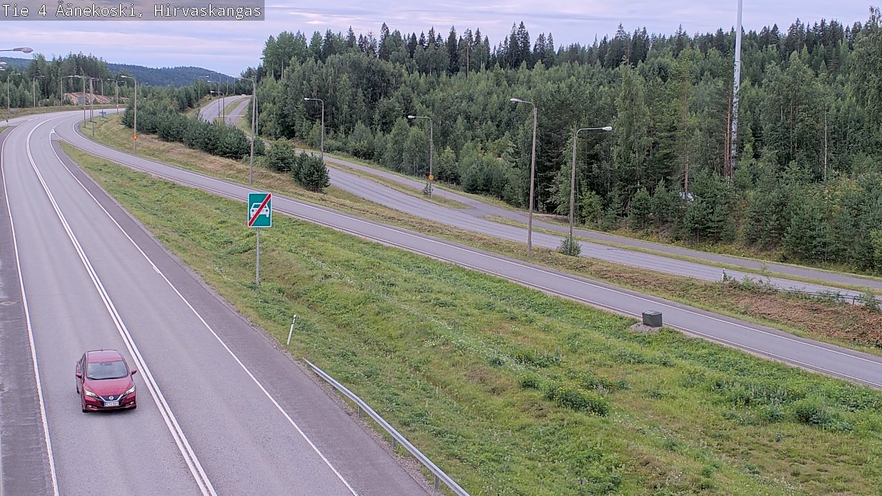 Weather Camera Image Väg 4 Äänekoski, Hirvaskangas, Äänekoski, Keski-Suomi