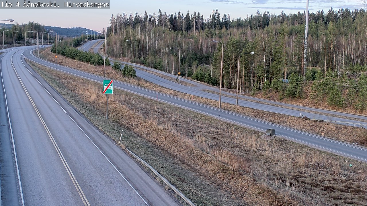 Weather Camera Image Väg 4 Äänekoski, Hirvaskangas, Äänekoski, Keski-Suomi
