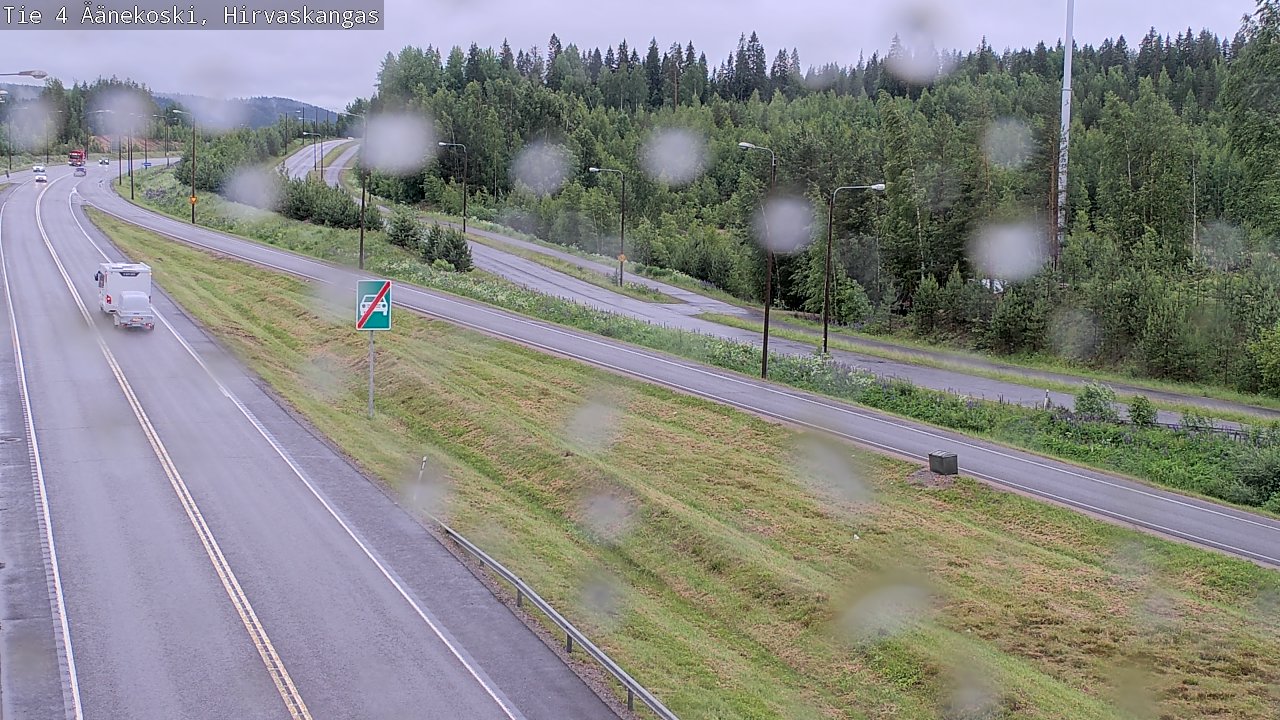 Weather Camera Image Väg 4 Äänekoski, Hirvaskangas, Äänekoski, Keski-Suomi