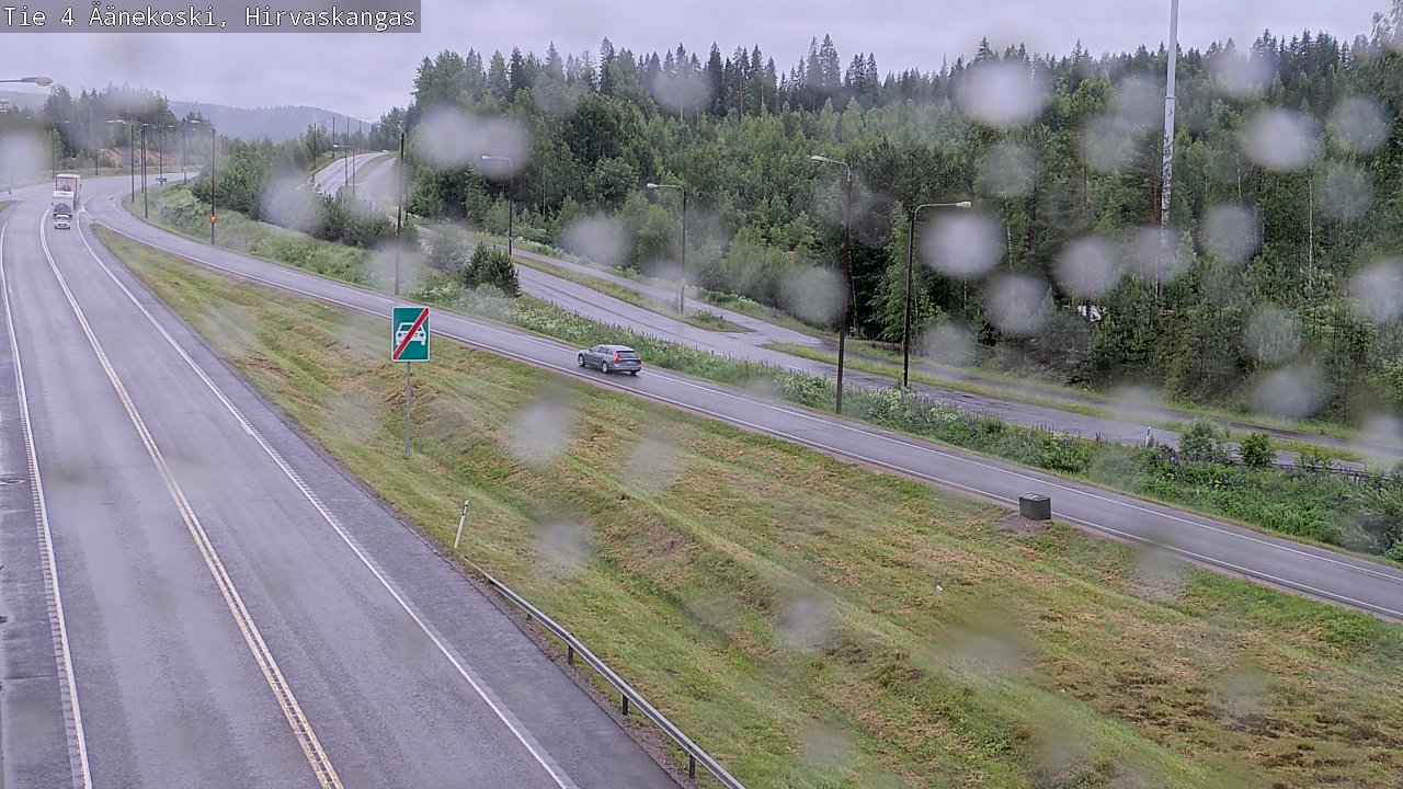 Weather Camera Image Väg 4 Äänekoski, Hirvaskangas, Äänekoski, Keski-Suomi