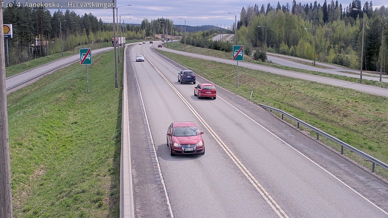 Weather Camera Image Väg 4 Äänekoski, Hirvaskangas, Äänekoski, Keski-Suomi