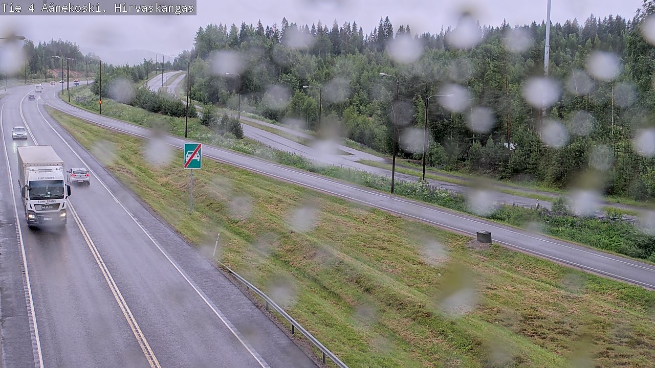 Weather Camera Image Väg 4 Äänekoski, Hirvaskangas, Äänekoski, Keski-Suomi