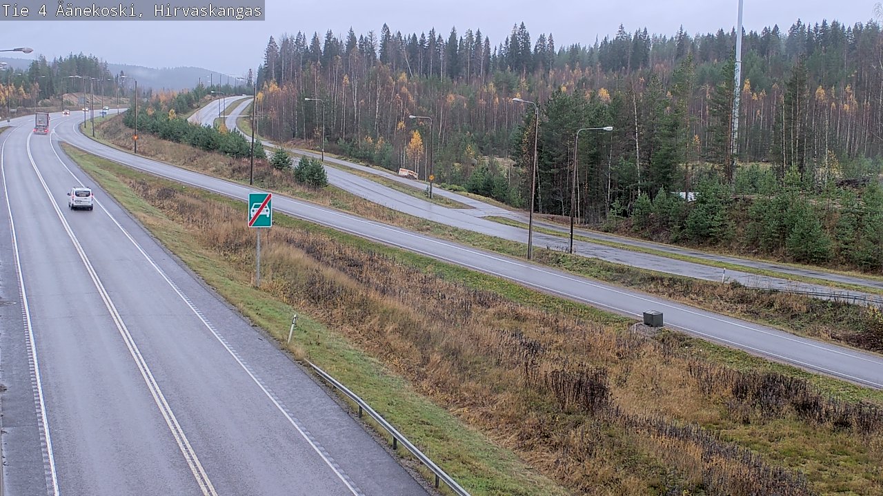 Weather Camera Image Väg 4 Äänekoski, Hirvaskangas, Äänekoski, Keski-Suomi