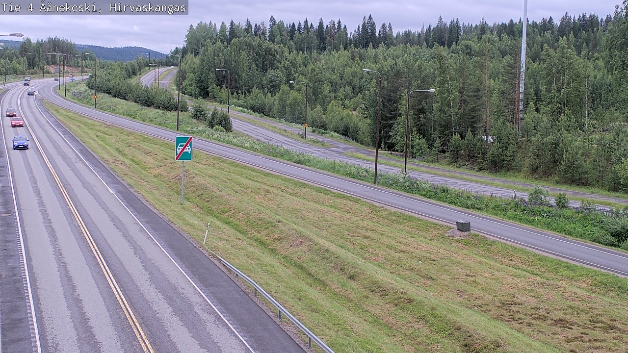 Weather Camera Image Road 4 Äänekoski, Hirvaskangas, Äänekoski, Keski-Suomi