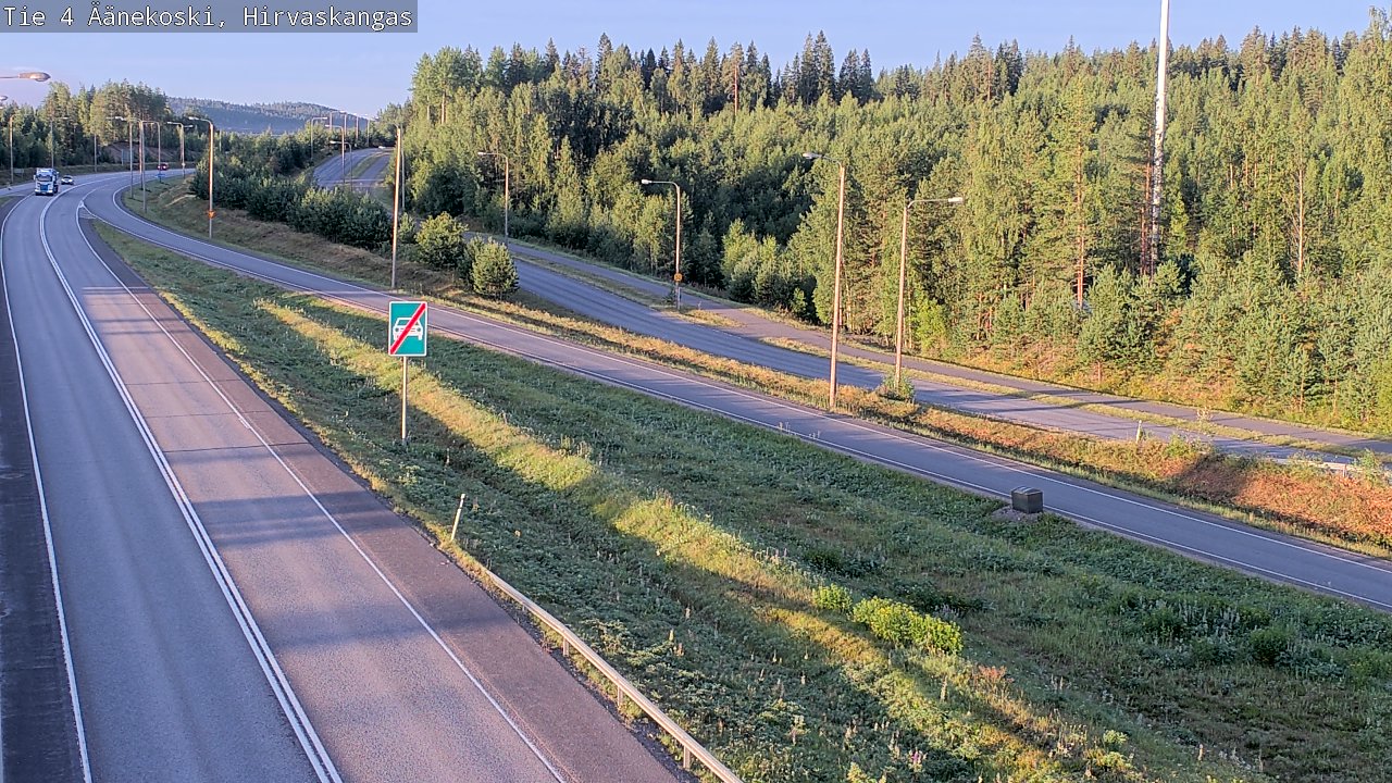 Weather Camera Image Road 4 Äänekoski, Hirvaskangas, Äänekoski, Keski-Suomi