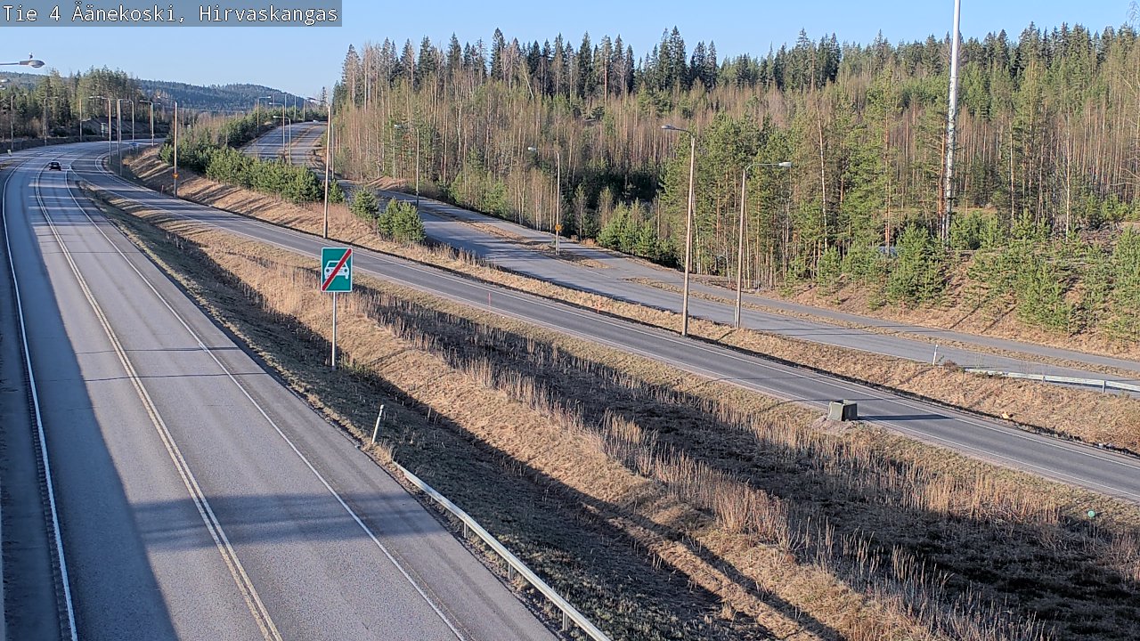 Weather Camera Image Road 4 Äänekoski, Hirvaskangas, Äänekoski, Keski-Suomi