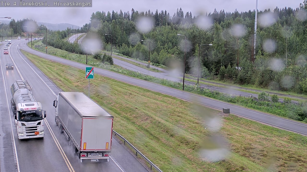 Weather Camera Image Väg 4 Äänekoski, Hirvaskangas, Äänekoski, Keski-Suomi