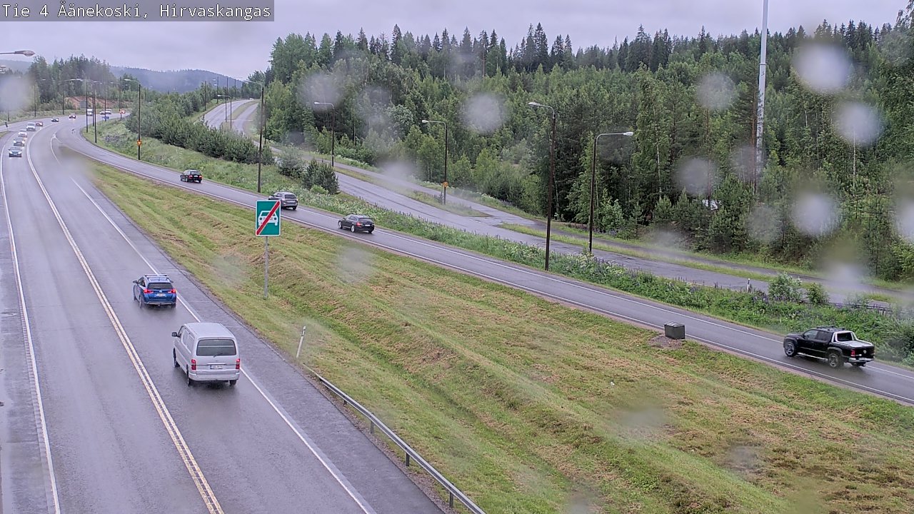 Weather Camera Image Väg 4 Äänekoski, Hirvaskangas, Äänekoski, Keski-Suomi