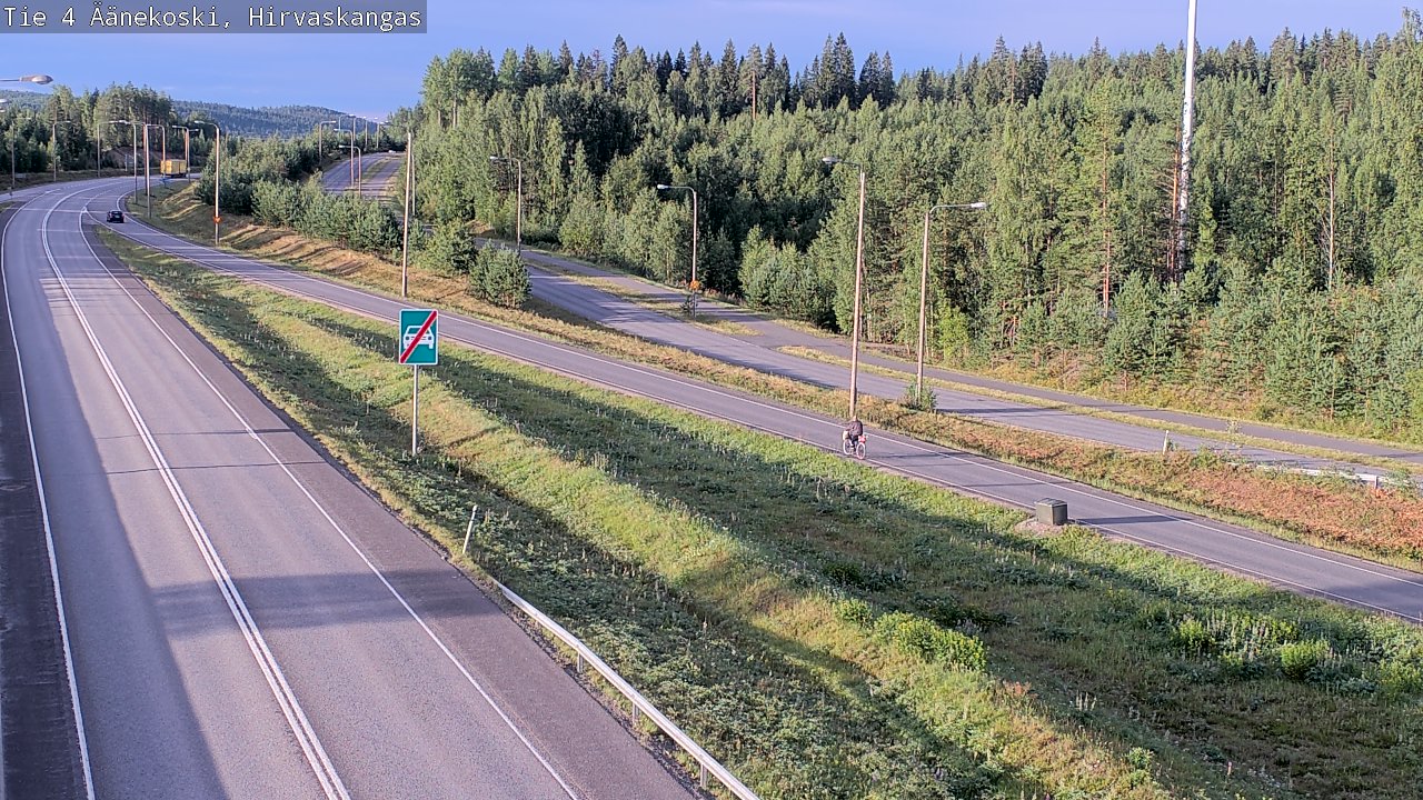 Weather Camera Image Road 4 Äänekoski, Hirvaskangas, Äänekoski, Keski-Suomi