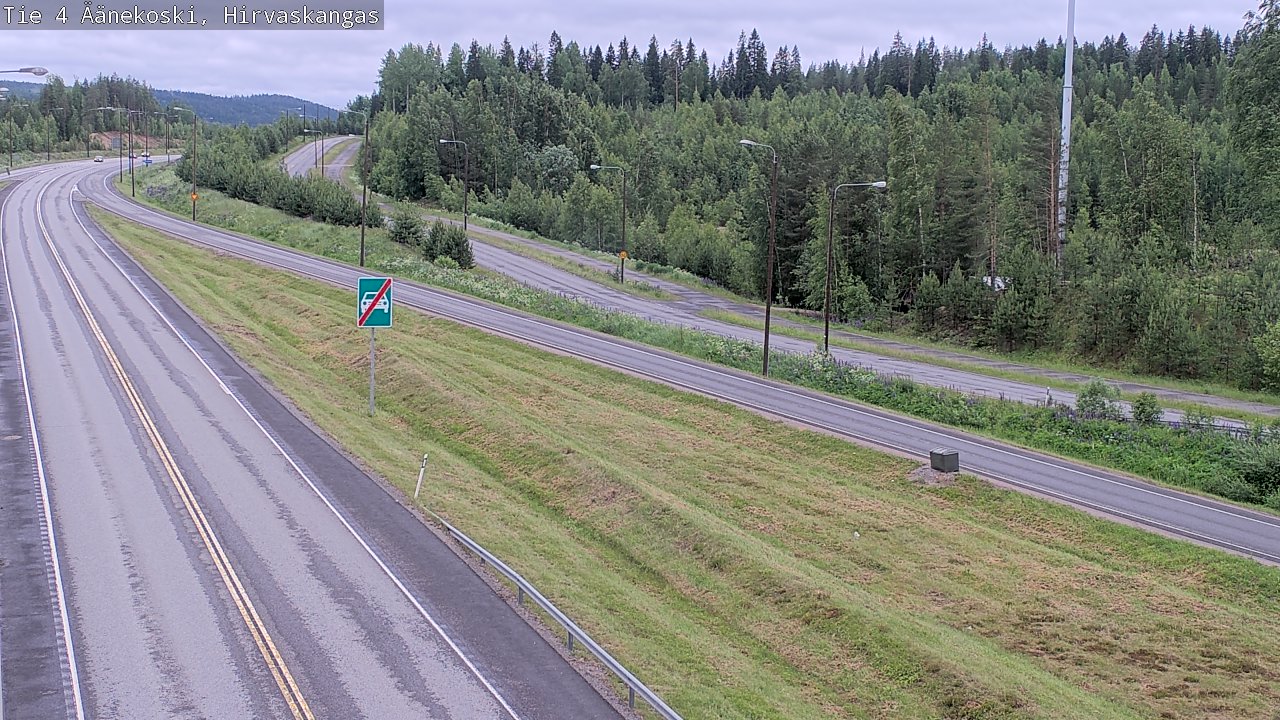 Weather Camera Image Road 4 Äänekoski, Hirvaskangas, Äänekoski, Keski-Suomi