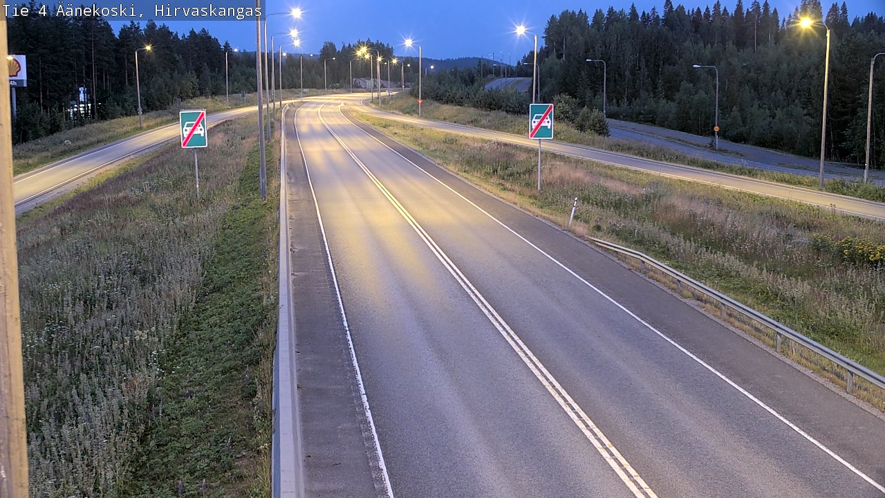 Weather Camera Image Road 4 Äänekoski, Hirvaskangas, Äänekoski, Keski-Suomi