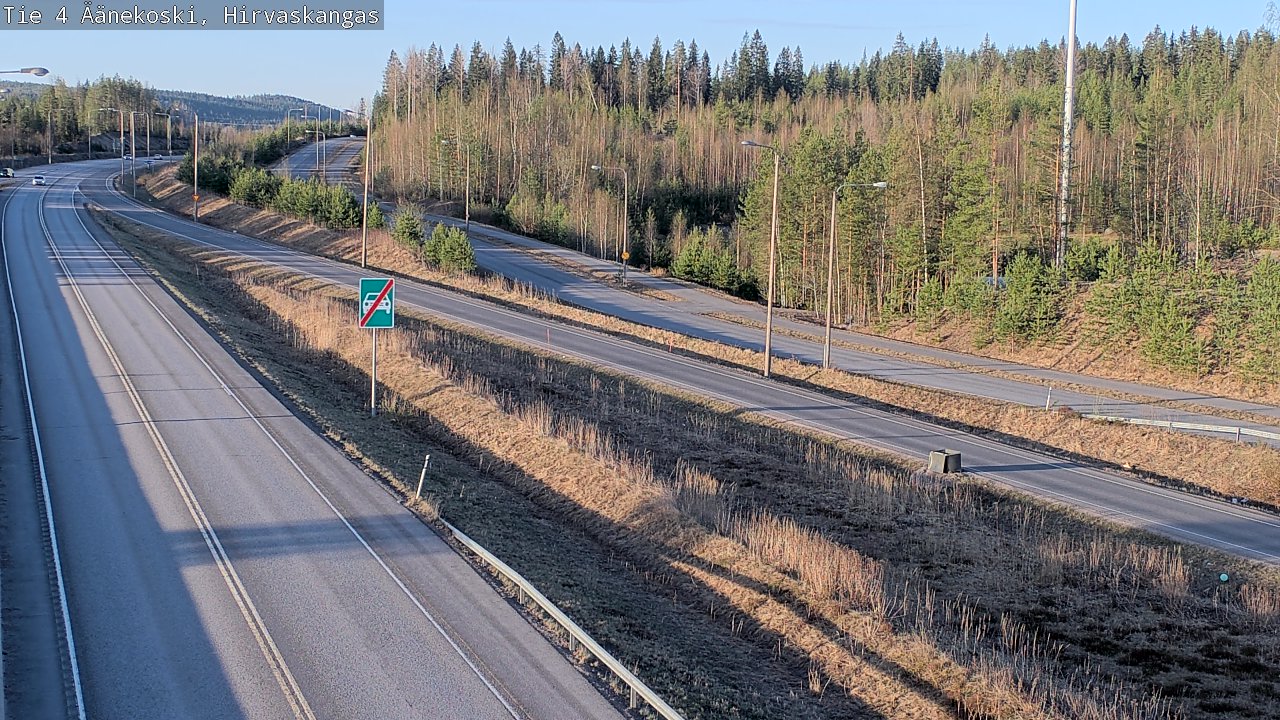 Weather Camera Image Road 4 Äänekoski, Hirvaskangas, Äänekoski, Keski-Suomi