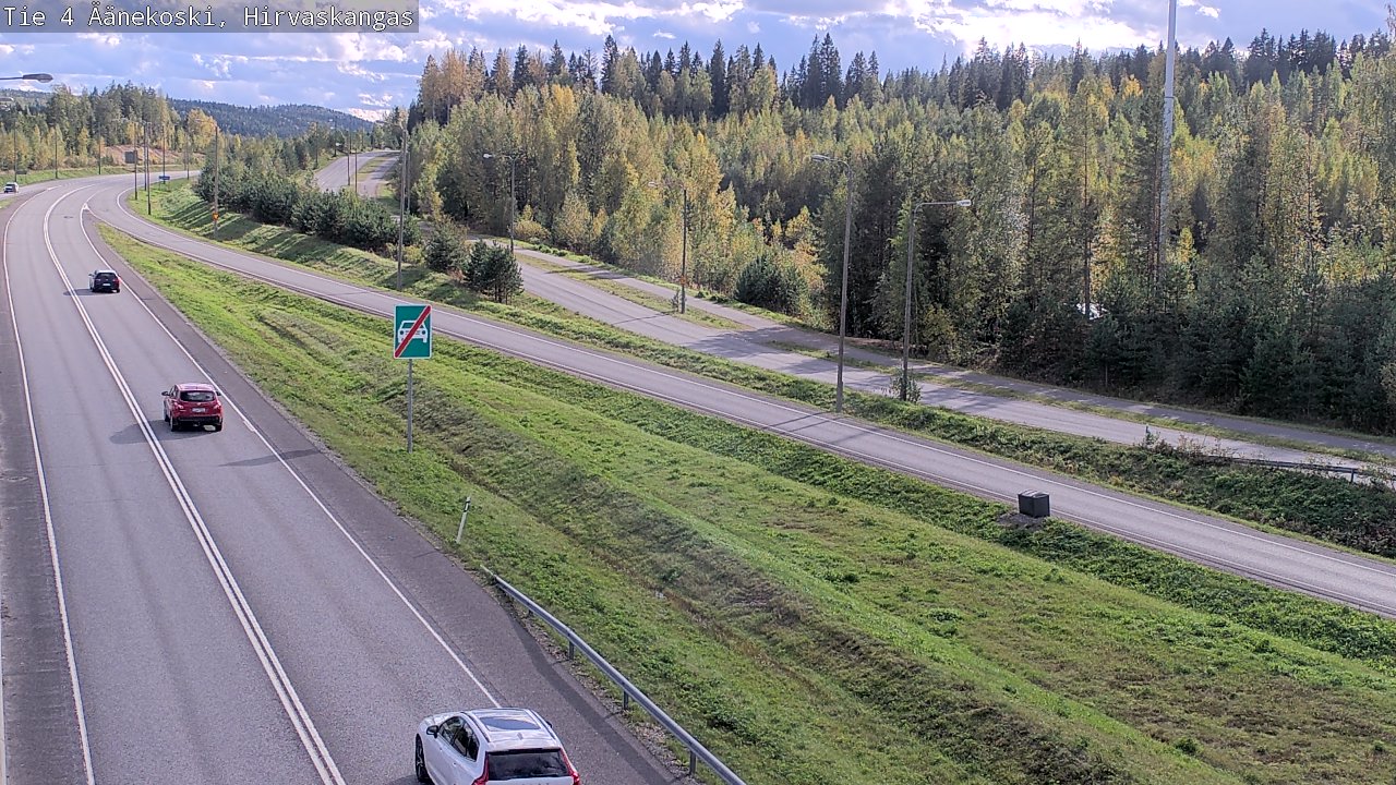 Weather Camera Image Väg 4 Äänekoski, Hirvaskangas, Äänekoski, Keski-Suomi