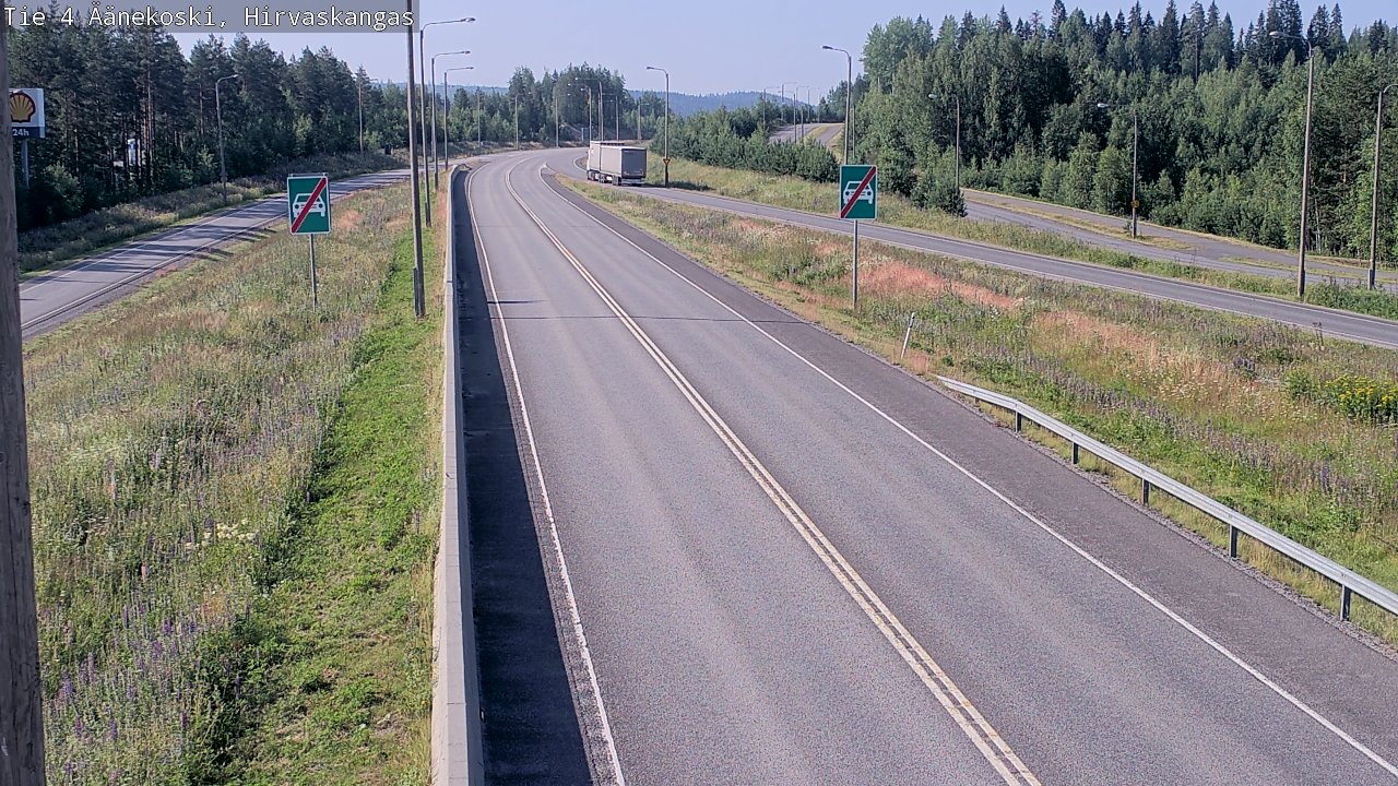 Weather Camera Image Väg 4 Äänekoski, Hirvaskangas, Äänekoski, Keski-Suomi