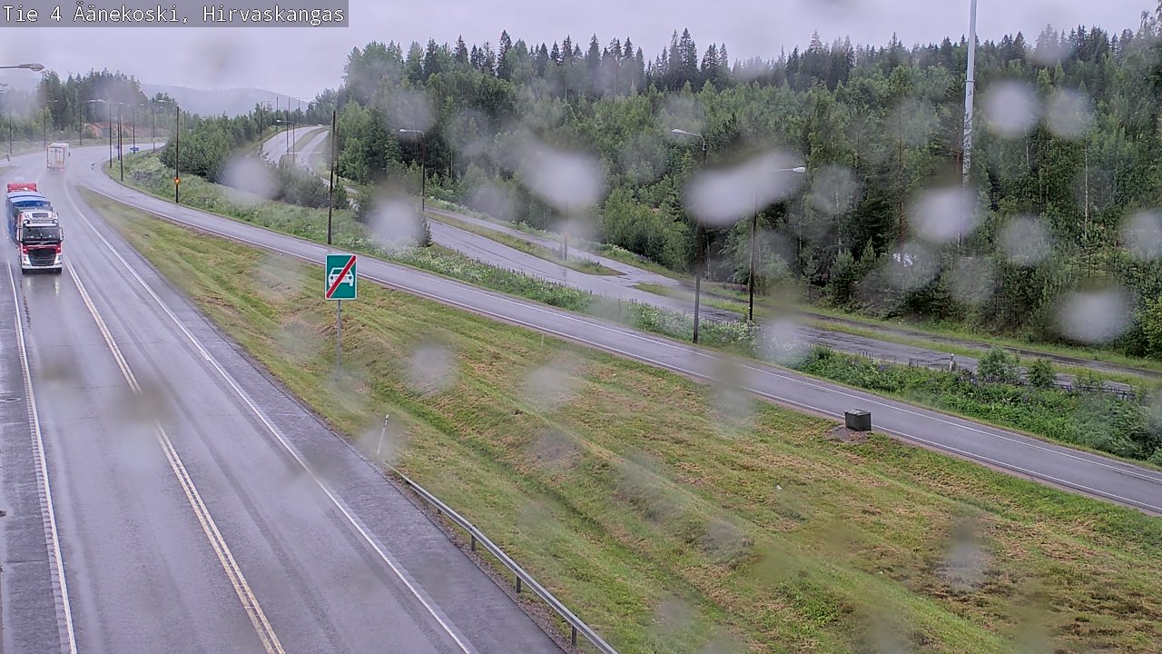 Weather Camera Image Väg 4 Äänekoski, Hirvaskangas, Äänekoski, Keski-Suomi