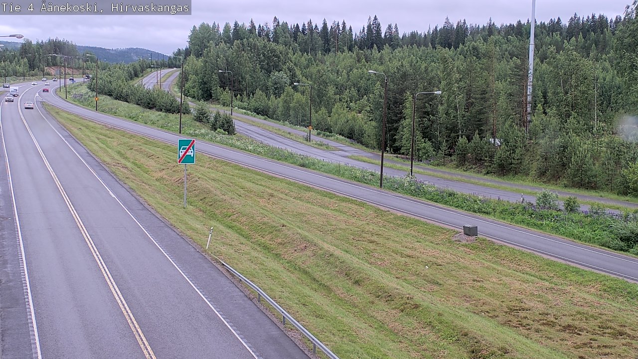 Weather Camera Image Väg 4 Äänekoski, Hirvaskangas, Äänekoski, Keski-Suomi