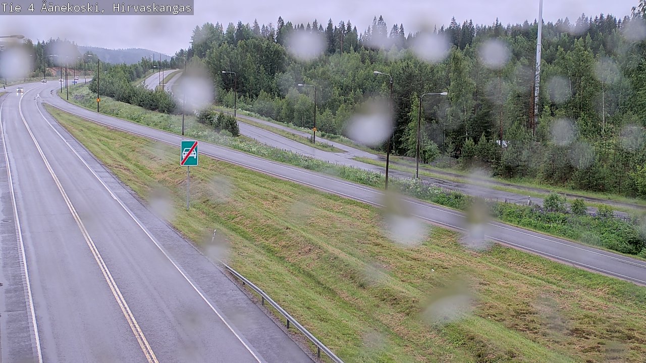Weather Camera Image Väg 4 Äänekoski, Hirvaskangas, Äänekoski, Keski-Suomi