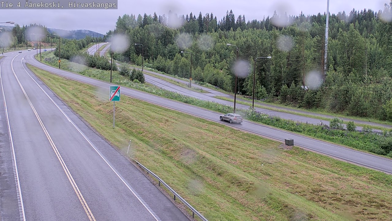 Weather Camera Image Väg 4 Äänekoski, Hirvaskangas, Äänekoski, Keski-Suomi