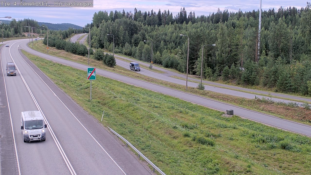 Weather Camera Image Road 4 Äänekoski, Hirvaskangas, Äänekoski, Keski-Suomi