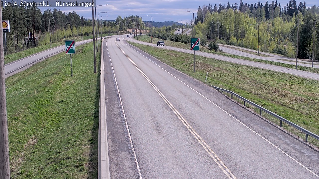 Weather Camera Image Väg 4 Äänekoski, Hirvaskangas, Äänekoski, Keski-Suomi