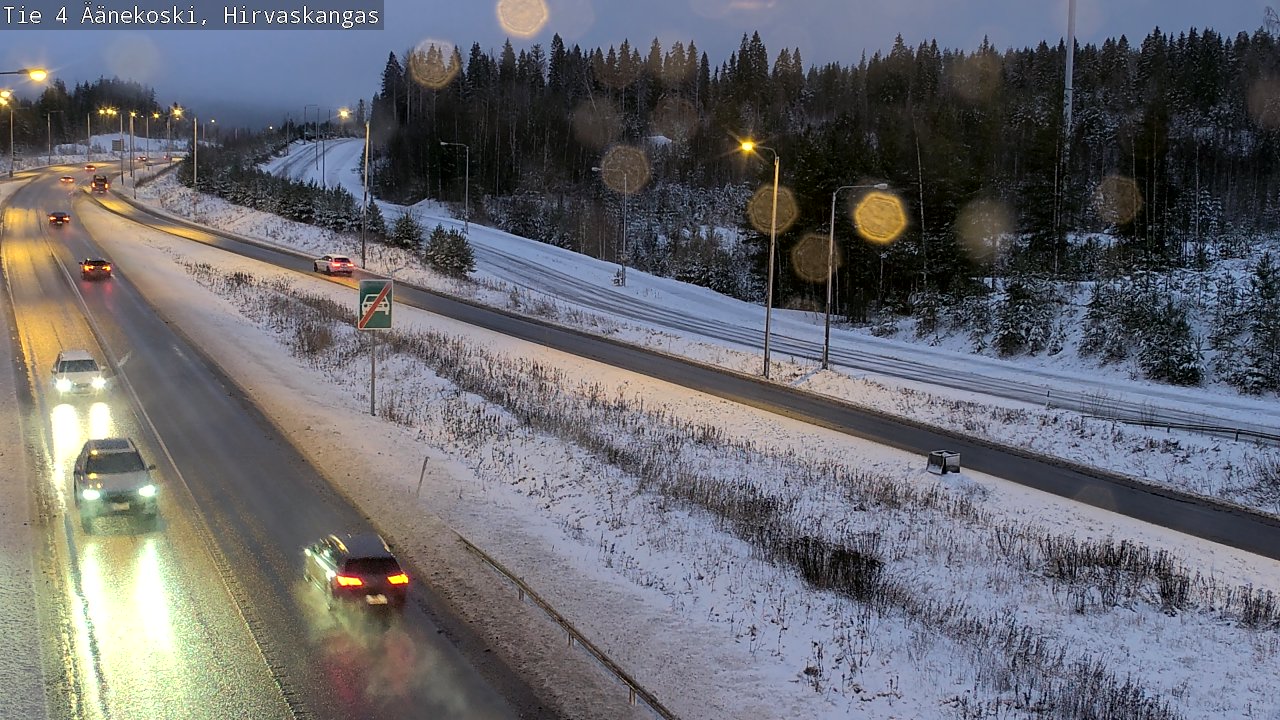 Weather Camera Image Väg 4 Äänekoski, Hirvaskangas, Äänekoski, Keski-Suomi