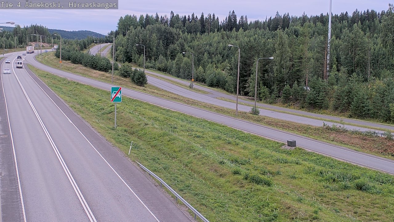 Weather Camera Image Road 4 Äänekoski, Hirvaskangas, Äänekoski, Keski-Suomi