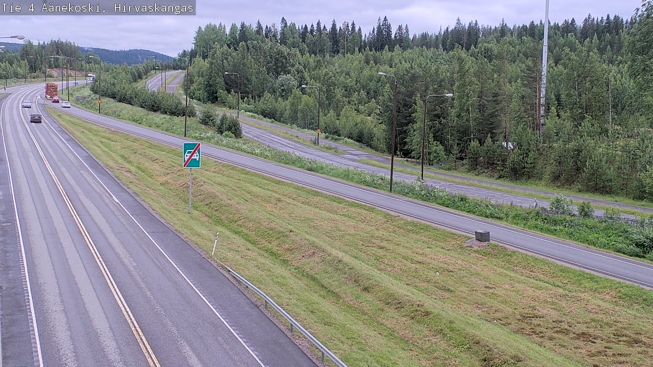 Weather Camera Image Väg 4 Äänekoski, Hirvaskangas, Äänekoski, Keski-Suomi