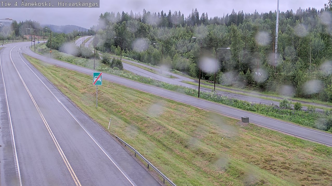 Weather Camera Image Väg 4 Äänekoski, Hirvaskangas, Äänekoski, Keski-Suomi