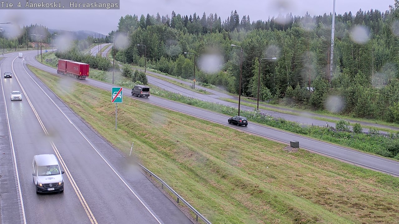 Weather Camera Image Väg 4 Äänekoski, Hirvaskangas, Äänekoski, Keski-Suomi