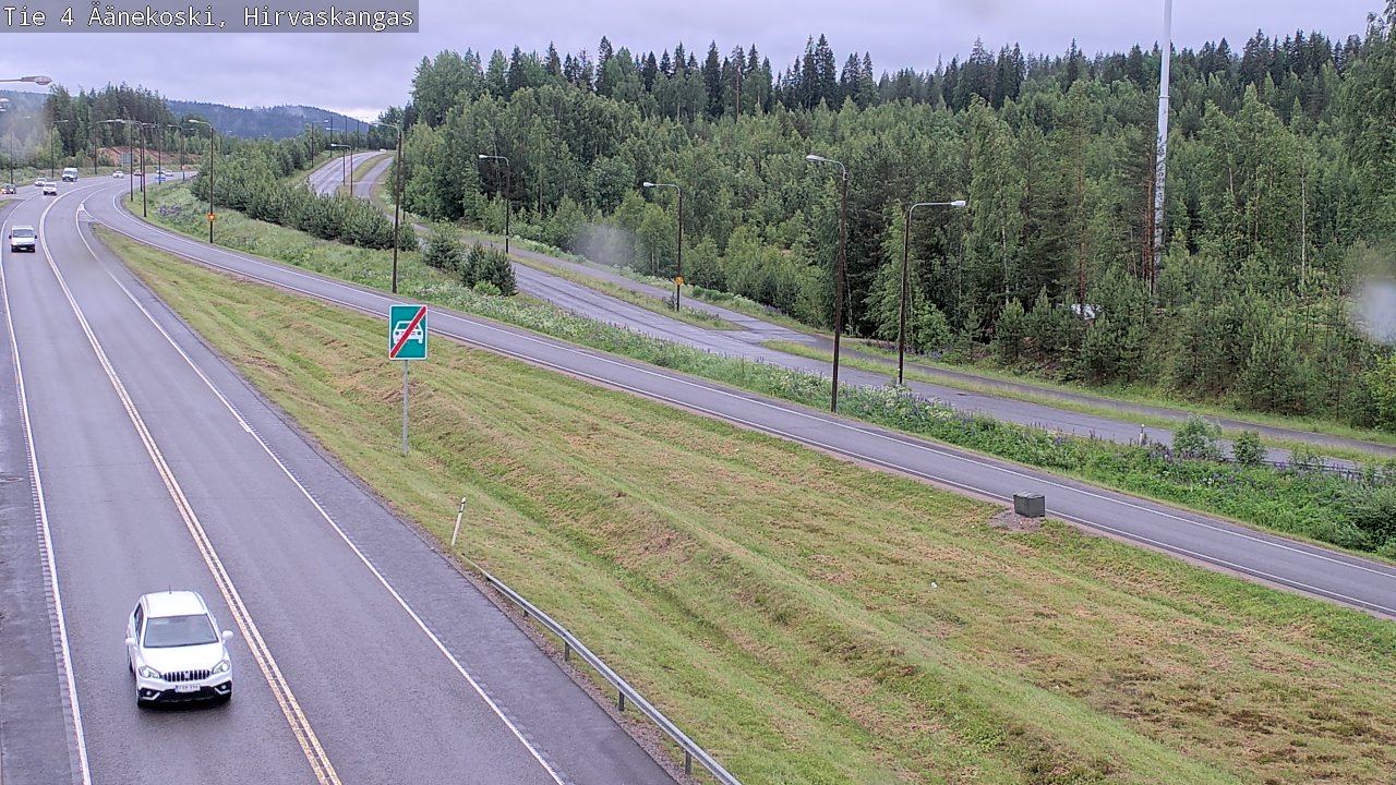 Weather Camera Image Väg 4 Äänekoski, Hirvaskangas, Äänekoski, Keski-Suomi