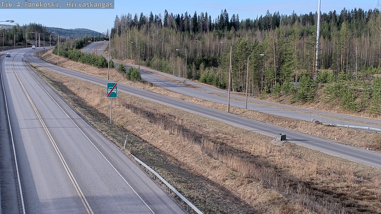 Weather Camera Image Road 4 Äänekoski, Hirvaskangas, Äänekoski, Keski-Suomi