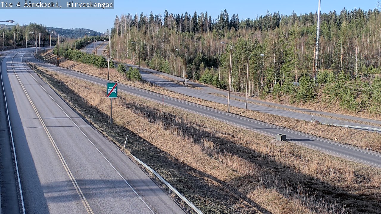 Weather Camera Image Road 4 Äänekoski, Hirvaskangas, Äänekoski, Keski-Suomi