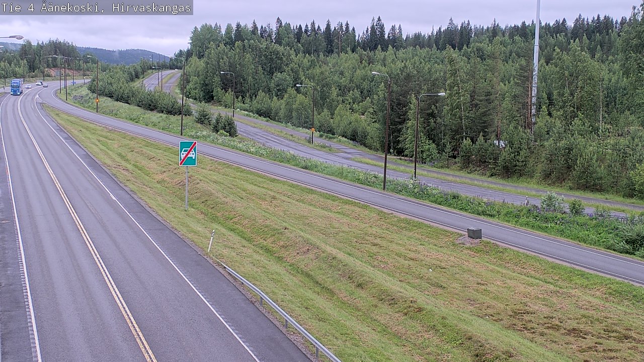 Weather Camera Image Väg 4 Äänekoski, Hirvaskangas, Äänekoski, Keski-Suomi