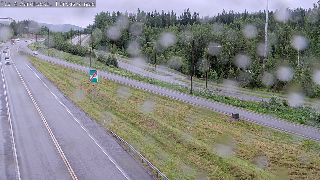 Weather Camera Image Väg 4 Äänekoski, Hirvaskangas, Äänekoski, Keski-Suomi