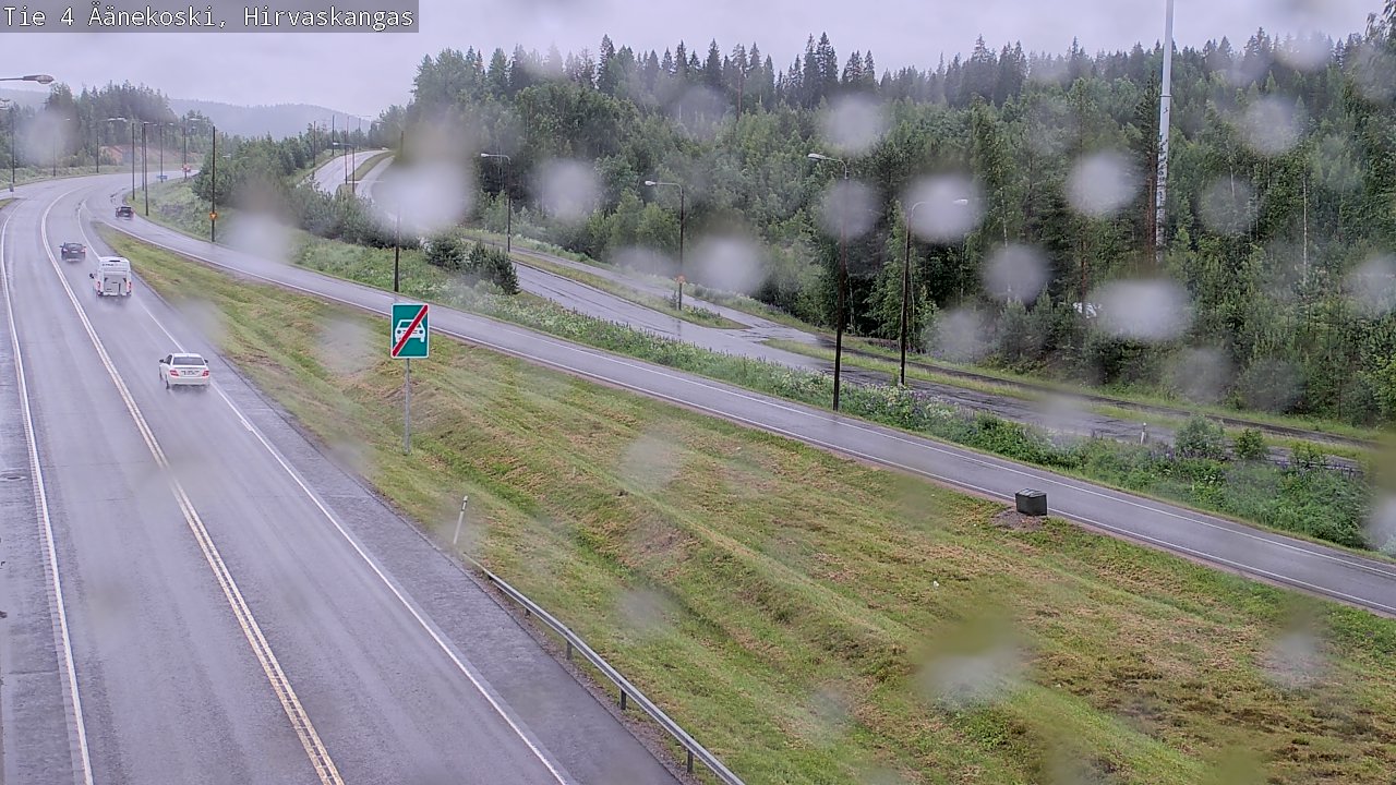 Weather Camera Image Väg 4 Äänekoski, Hirvaskangas, Äänekoski, Keski-Suomi