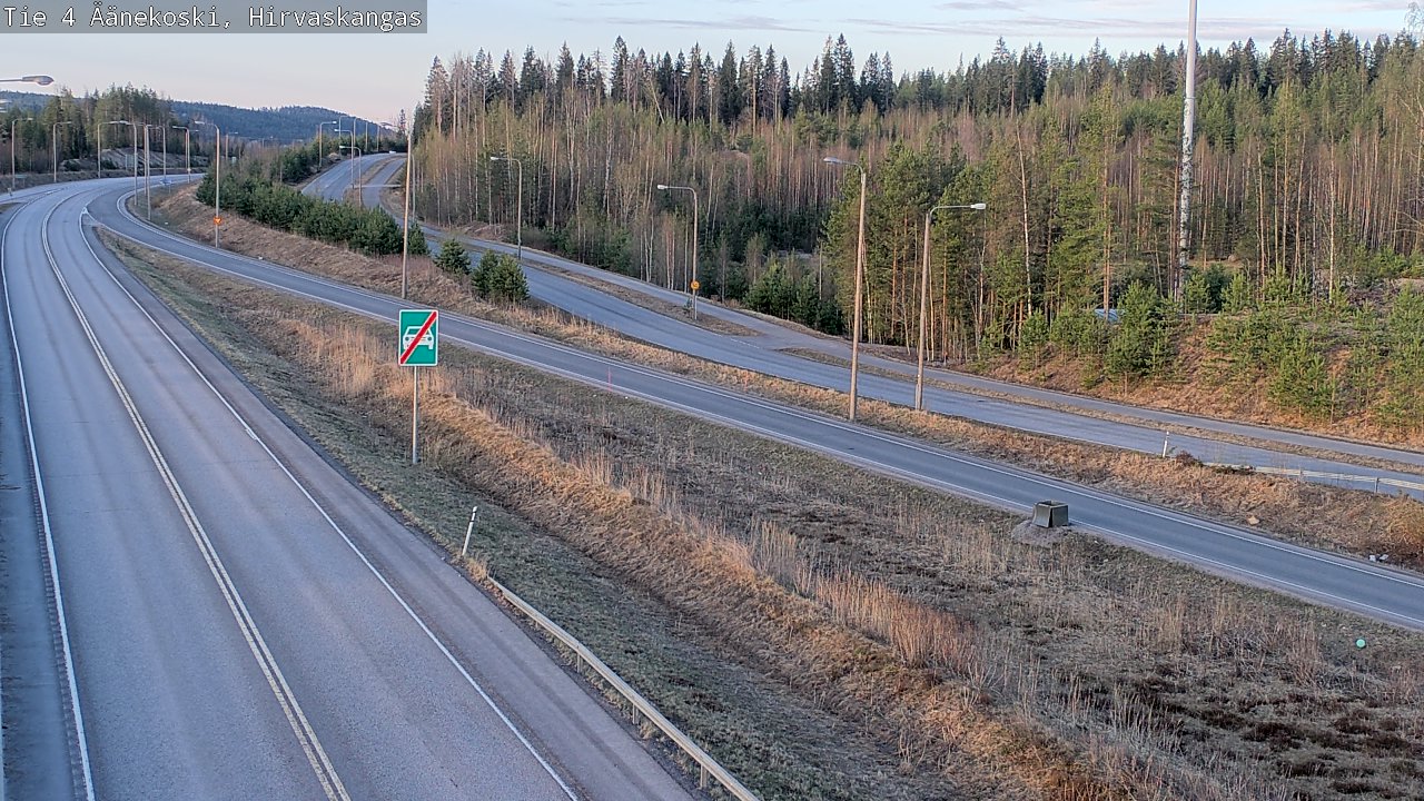 Weather Camera Image Väg 4 Äänekoski, Hirvaskangas, Äänekoski, Keski-Suomi