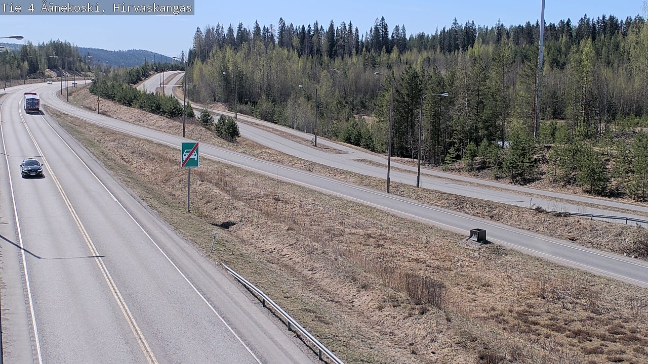 Weather Camera Image Väg 4 Äänekoski, Hirvaskangas, Äänekoski, Keski-Suomi