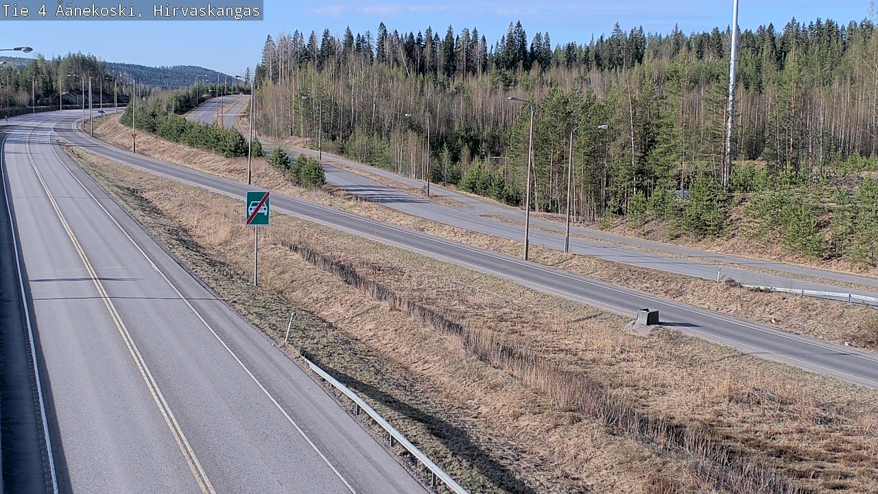 Weather Camera Image Väg 4 Äänekoski, Hirvaskangas, Äänekoski, Keski-Suomi
