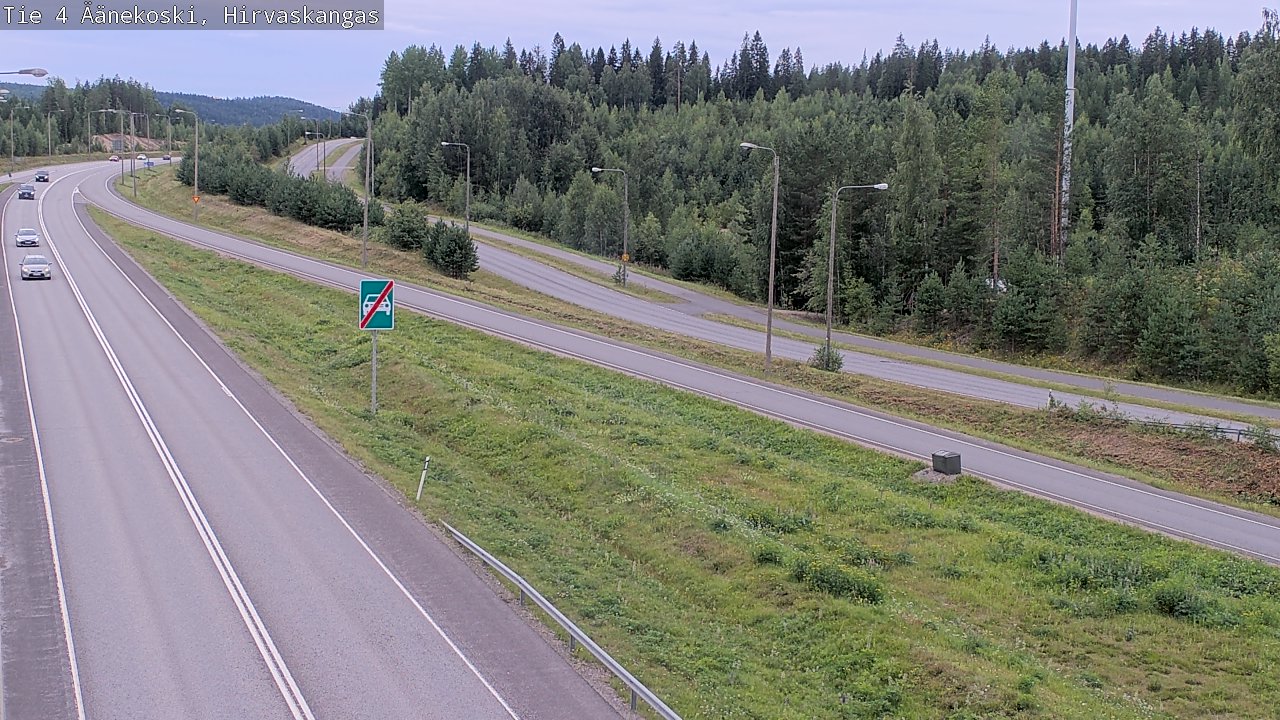 Weather Camera Image Road 4 Äänekoski, Hirvaskangas, Äänekoski, Keski-Suomi
