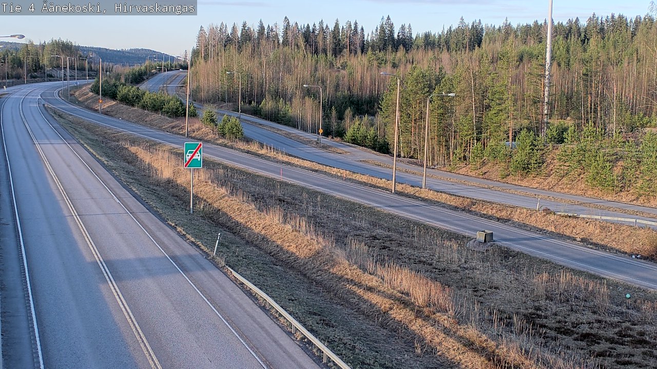 Weather Camera Image Road 4 Äänekoski, Hirvaskangas, Äänekoski, Keski-Suomi