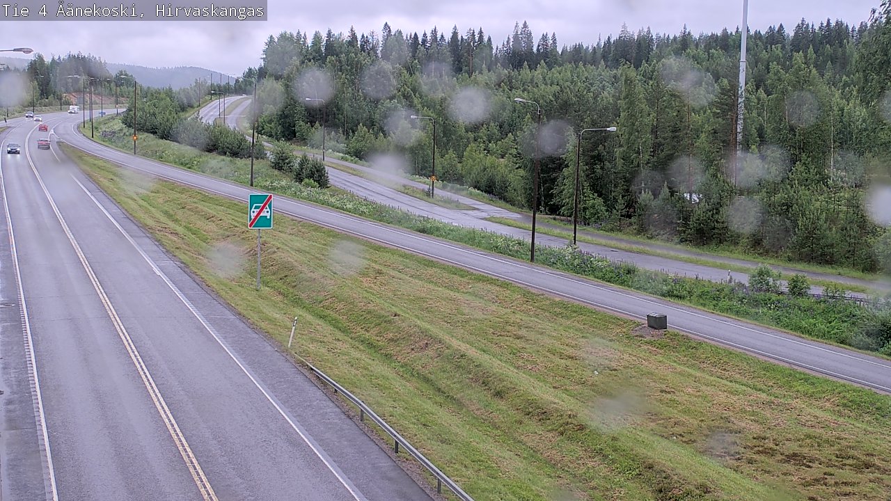 Weather Camera Image Väg 4 Äänekoski, Hirvaskangas, Äänekoski, Keski-Suomi