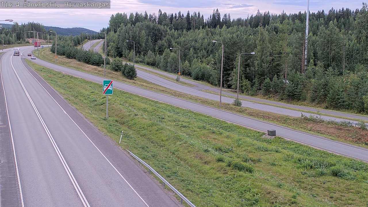 Weather Camera Image Road 4 Äänekoski, Hirvaskangas, Äänekoski, Keski-Suomi